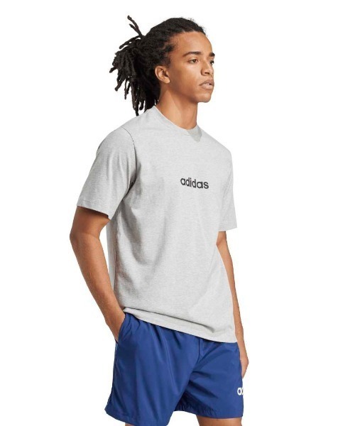 adidas(アディダス)の「アディダス adidas エッセンシャルズ リニア シングルジャージー 半袖Tシャツ(Tシャツ/カットソー・メンズ・ホワイト/グレー/ブラック・LL/L/M/S/3L)」の8枚目の写真