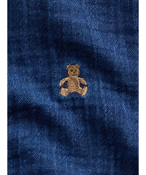 GAP(ギャップ)の「コットンガーゼ ショートオール (ベビー)(ロンパース・キッズ・インディゴブルー・90cm/80cm/70cm/60cm)」の3枚目の写真