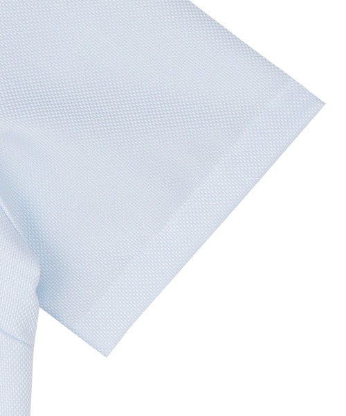 TOKYO SHIRTS（トウキョウシャツ）の「【超形態安定】【接触冷感】形態安定ノンアイロン ワイド 半袖ビジネスワイシャツ（ビジネスシャツ・レディース・サックスブルー・S/LL/M/L/XL）」の4枚目の写真