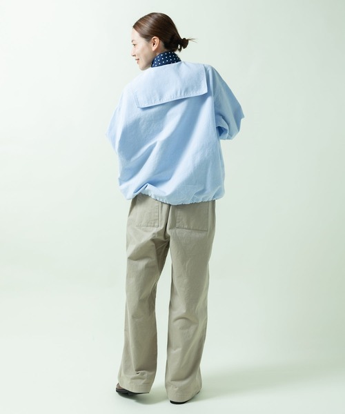 PAR ICI（パーリッシィ）の「vintage/オーガニックコットン　セーラーブラウス（シャツ/ブラウス・レディース・ホワイト/ブルー/ネイビー・FREE）」の12枚目の写真