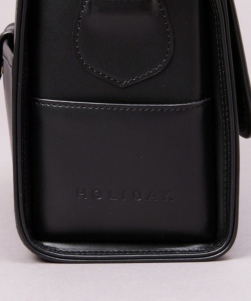 HOLIDAY（ホリデイ）の「LEATHER FLAP BAG S レザーフラップバッグS（ショルダーバッグ・レディース・ブラック・ONE SIZE）」の3枚目の写真