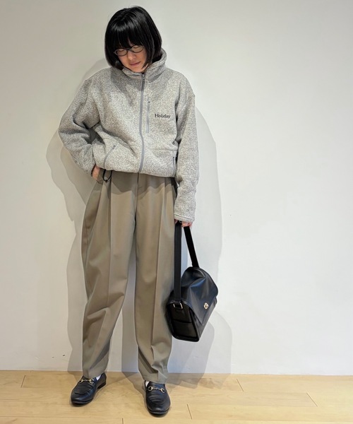 HOLIDAY（ホリデイ）の「LEATHER FLAP BAG S レザーフラップバッグS（ショルダーバッグ・レディース・ブラック・ONE SIZE）」の6枚目の写真