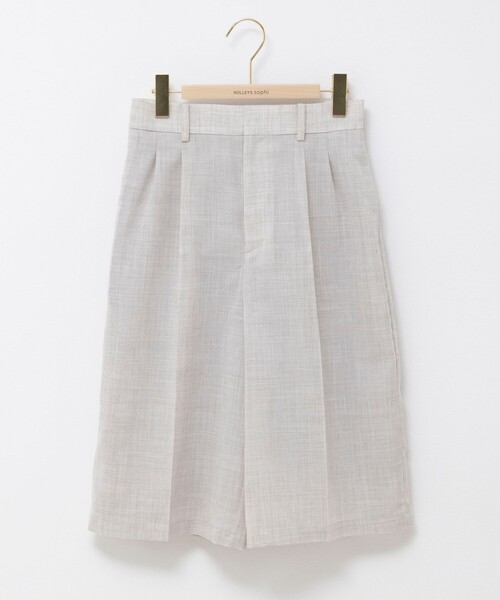 NOLLEY’S Sophi（ノーリーズソフィ）の「《セットアップ対応》ウォッシャブルリネンライクシアーボイルハーフパンツ（その他パンツ・レディース・ダークブラウン/グレイッシュベージュ・36/38/34）」の12枚目の写真