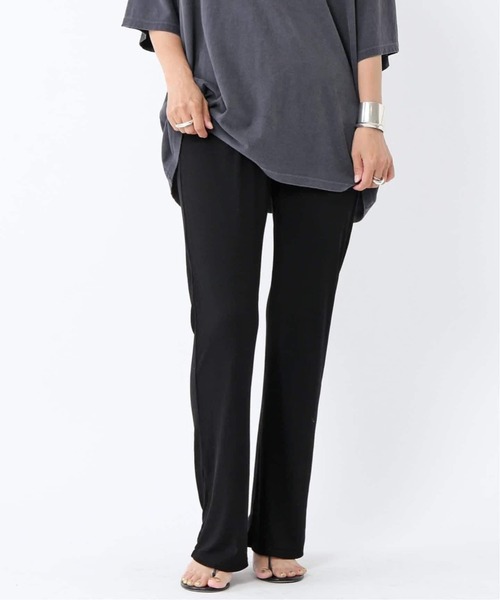 Deuxieme Classe(ドゥーズィエムクラス)の「*Rayon リブパンツ(その他パンツ・レディース・ブラック/チャコールグレー・FREE)」の3枚目の写真