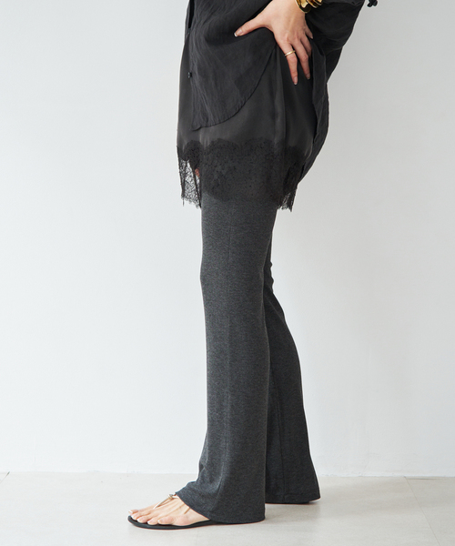 Deuxieme Classe(ドゥーズィエムクラス)の「*Rayon リブパンツ(その他パンツ・レディース・ブラック/チャコールグレー・FREE)」の9枚目の写真