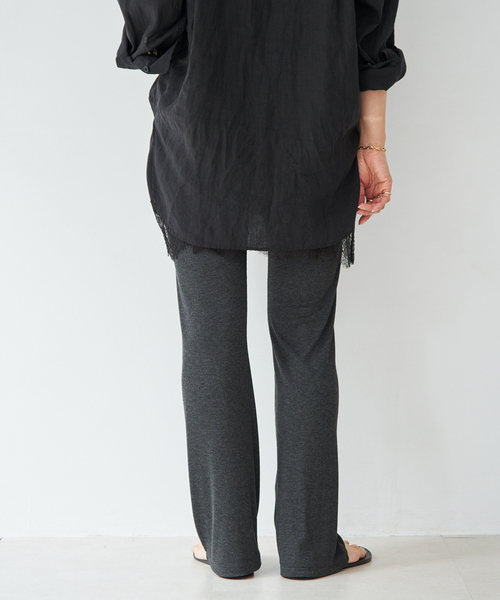 Deuxieme Classe(ドゥーズィエムクラス)の「*Rayon リブパンツ(その他パンツ・レディース・ブラック/チャコールグレー・FREE)」の10枚目の写真