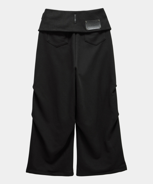 ETRE AU SOMMET(エトレオソメ)の「Double Rib Pintuck Training Pants (Black)(スウェットパンツ・レディース・ブラック・FREE)」の11枚目の写真