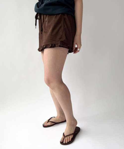 PISCESS(パイシス)の「【PISCESS/パイシス】 Punching Frill Shorts(その他パンツ・レディース・ブラウン・FREE)」の2枚目の写真