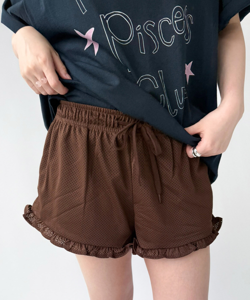 PISCESS(パイシス)の「【PISCESS/パイシス】 Punching Frill Shorts(その他パンツ・レディース・ブラウン・FREE)」の3枚目の写真