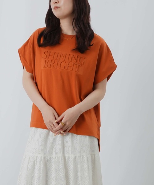 LUCA/LADY LUCK LUCA(ルカ/レディラックルカ)の「LC/LLL エンボスロゴTシャツ(Tシャツ/カットソー・レディース・カーキ/オレンジ/オフホワイト・FREE)」の18枚目の写真