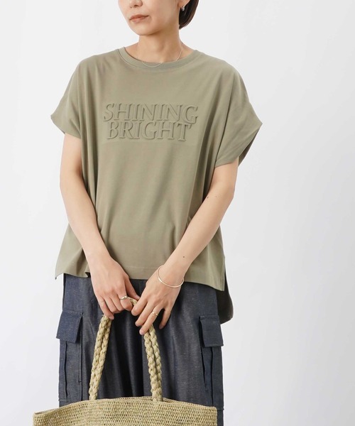 LUCA/LADY LUCK LUCA(ルカ/レディラックルカ)の「LC/LLL エンボスロゴTシャツ(Tシャツ/カットソー・レディース・カーキ/オレンジ/オフホワイト・FREE)」の20枚目の写真