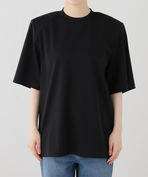 IENA（イエナ）の「GGG/ジージージー ショルダーパッドTシャツ 02-01-1875（Tシャツ/カットソー・レディース・ブラック/ホワイト・FREE）」の4枚目の写真