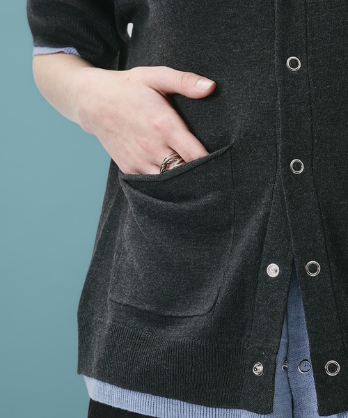 SELLE GLANT(セレグランテ)の「LAYERED LIKE CREW NECK KNIT SHIRT / レイヤードライククルーネックニットシャツ(Tシャツ/カットソー・メンズ・ブラック×ブルー/ネイビー/ブラック×グレー・LARGE/MEDIUM/SMALL)」の20枚目の写真