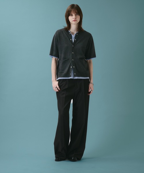 SELLE GLANT(セレグランテ)の「LAYERED LIKE CREW NECK KNIT SHIRT / レイヤードライククルーネックニットシャツ(Tシャツ/カットソー・メンズ・ブラック×ブルー/ネイビー/ブラック×グレー・LARGE/MEDIUM/SMALL)」の12枚目の写真