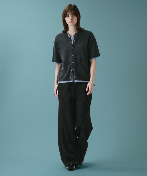 SELLE GLANT(セレグランテ)の「LAYERED LIKE CREW NECK KNIT SHIRT / レイヤードライククルーネックニットシャツ(Tシャツ/カットソー・メンズ・ブラック×ブルー/ネイビー/ブラック×グレー・LARGE/MEDIUM/SMALL)」の13枚目の写真