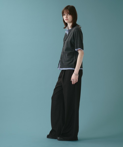 SELLE GLANT(セレグランテ)の「LAYERED LIKE CREW NECK KNIT SHIRT / レイヤードライククルーネックニットシャツ(Tシャツ/カットソー・メンズ・ブラック×ブルー/ネイビー/ブラック×グレー・LARGE/MEDIUM/SMALL)」の14枚目の写真