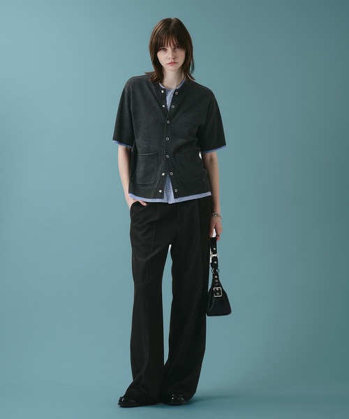 SELLE GLANT(セレグランテ)の「LAYERED LIKE CREW NECK KNIT SHIRT / レイヤードライククルーネックニットシャツ(Tシャツ/カットソー・メンズ・ブラック×ブルー/ネイビー/ブラック×グレー・LARGE/MEDIUM/SMALL)」の17枚目の写真
