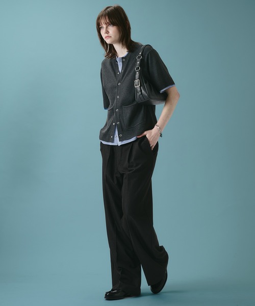 SELLE GLANT(セレグランテ)の「LAYERED LIKE CREW NECK KNIT SHIRT / レイヤードライククルーネックニットシャツ(Tシャツ/カットソー・メンズ・ブラック×ブルー/ネイビー/ブラック×グレー・LARGE/MEDIUM/SMALL)」の16枚目の写真