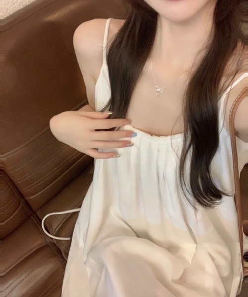 Aelina(エリナ)の「キャミワンピース(ジャンパースカート・レディース・イエロー/ホワイト・FREE)」の18枚目の写真