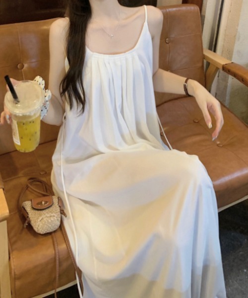 Aelina(エリナ)の「キャミワンピース(ジャンパースカート・レディース・イエロー/ホワイト・FREE)」の19枚目の写真