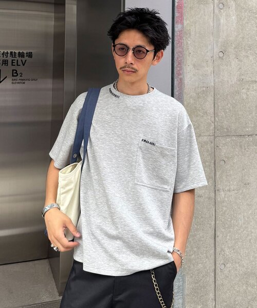CIAOPANIC(チャオパニック)の「ハンドステッチポンチTシャツ(Tシャツ/カットソー・メンズ・グレー/チャコールグレー・MEDIUM/LARGE)」の3枚目の写真