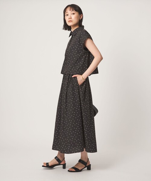 green label relaxing（グリーンレーベルリラクシング）の「フレンチスリーブ ワンピース（ワンピース・レディース・その他1/モカ/ダークグレー・FREE）」の7枚目の写真
