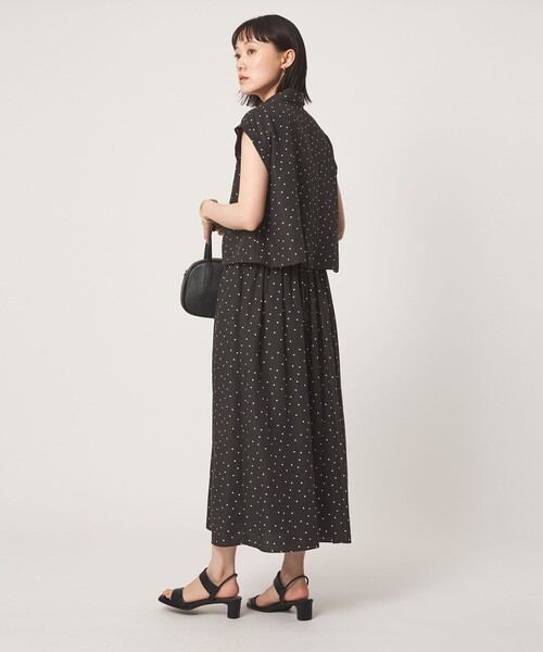 green label relaxing（グリーンレーベルリラクシング）の「フレンチスリーブ ワンピース（ワンピース・レディース・その他1/モカ/ダークグレー・FREE）」の8枚目の写真