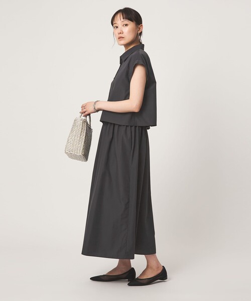 green label relaxing（グリーンレーベルリラクシング）の「フレンチスリーブ ワンピース（ワンピース・レディース・その他1/モカ/ダークグレー・FREE）」の15枚目の写真