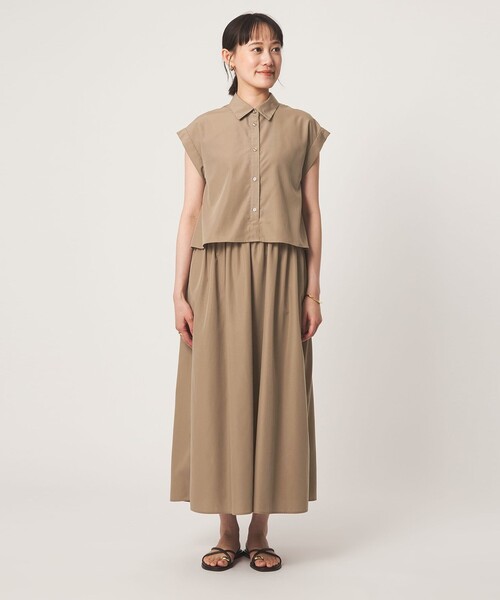 green label relaxing（グリーンレーベルリラクシング）の「フレンチスリーブ ワンピース（ワンピース・レディース・その他1/モカ/ダークグレー・FREE）」の17枚目の写真