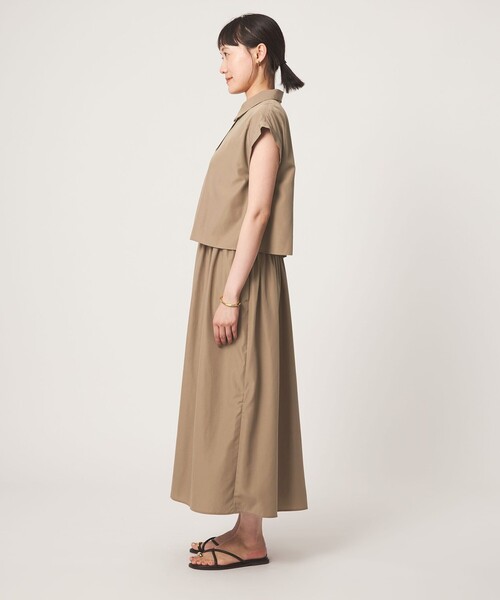 green label relaxing（グリーンレーベルリラクシング）の「フレンチスリーブ ワンピース（ワンピース・レディース・その他1/モカ/ダークグレー・FREE）」の18枚目の写真