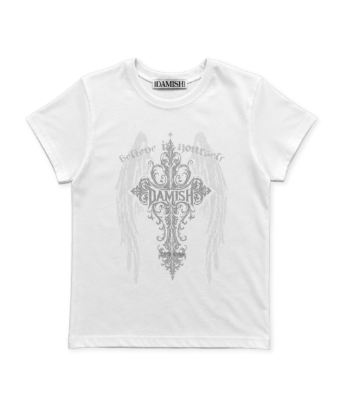 DAMISH(ダミシュ)の「エンジェルクロスシルケットコットンTシャツ_ホワイト(Tシャツ/カットソー・レディース・ホワイト・OS)」の5枚目の写真