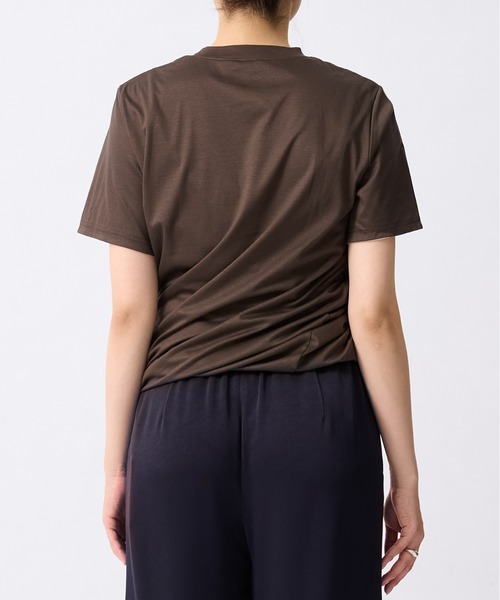 SATORU SASAKI(サトルササキ)の「【SATORU SASAKI/サトルササキ】DOUBLE-T-SHIRT/ダブルドレープTシャツ(Tシャツ/カットソー・レディース・ホワイト/ピンク・2)」の6枚目の写真