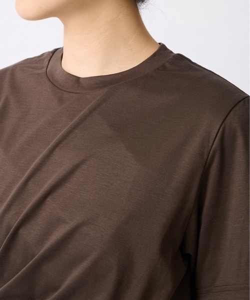 SATORU SASAKI(サトルササキ)の「【SATORU SASAKI/サトルササキ】DOUBLE-T-SHIRT/ダブルドレープTシャツ(Tシャツ/カットソー・レディース・ホワイト/ピンク・2)」の8枚目の写真