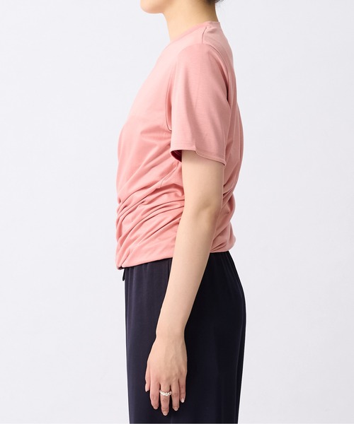 SATORU SASAKI(サトルササキ)の「【SATORU SASAKI/サトルササキ】DOUBLE-T-SHIRT/ダブルドレープTシャツ(Tシャツ/カットソー・レディース・ホワイト/ピンク・2)」の12枚目の写真