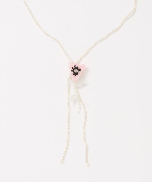 Steven Alan(スティーブンアラン)の「<Pura Utz>PINK POPPY TIE BOLO/ネックレス(ネックレス・レディース・ライトピンク・FREE)」の1枚目の写真