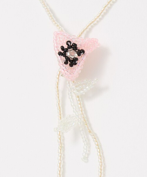 Steven Alan(スティーブンアラン)の「<Pura Utz>PINK POPPY TIE BOLO/ネックレス(ネックレス・レディース・ライトピンク・FREE)」の4枚目の写真