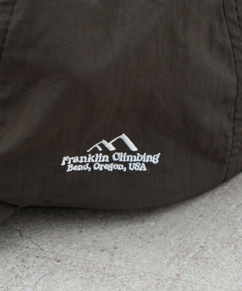 Franklin Climbing（フランクリンクライミング）の「【Franklin Climbing】撥水ナイロンロゴ刺繍キャップ（キャップ・レディース・ベージュ/ブラック/グリーン・ONE SIZE）」の6枚目の写真