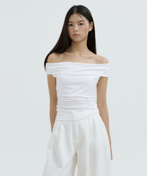 Convertible Drape Off-Shoulder Top (ivory)