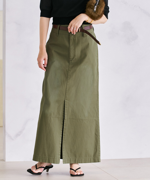 plage(プラージュ)の「Wash chinos スカート(スカート・レディース・ベージュ/カーキ・34/38/36)」の18枚目の写真