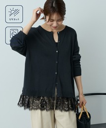 レース ネイビー」に該当するカーディガン/ボレロファッション通販