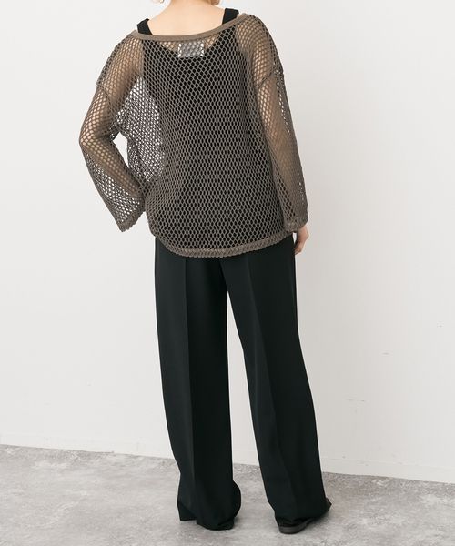 Spick & Span(スピックアンドスパン)の「《追加》ACASAM / アカサム メッシュプルオーバー(Tシャツ/カットソー・レディース・カーキ/アイボリー・FREE)」の16枚目の写真