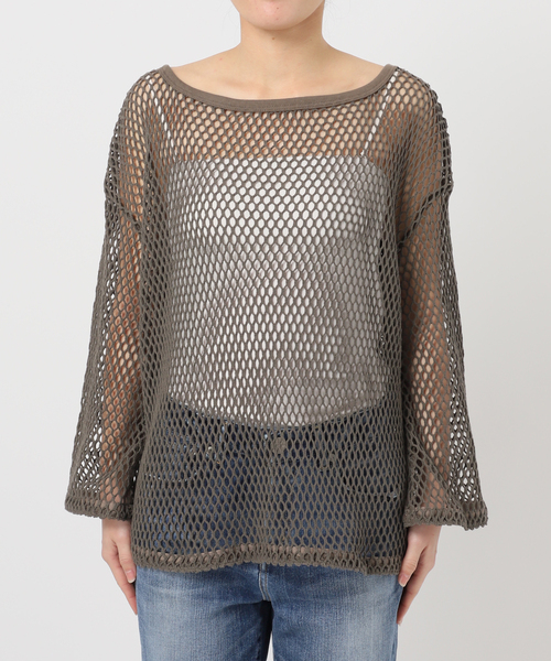 Spick & Span(スピックアンドスパン)の「《追加》ACASAM / アカサム メッシュプルオーバー(Tシャツ/カットソー・レディース・カーキ/アイボリー・FREE)」の17枚目の写真