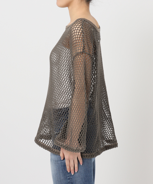 Spick & Span(スピックアンドスパン)の「《追加》ACASAM / アカサム メッシュプルオーバー(Tシャツ/カットソー・レディース・カーキ/アイボリー・FREE)」の18枚目の写真