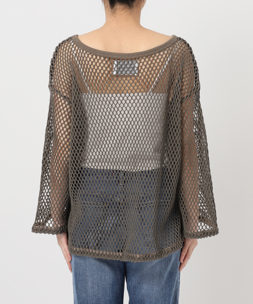 Spick & Span(スピックアンドスパン)の「《追加》ACASAM / アカサム メッシュプルオーバー(Tシャツ/カットソー・レディース・カーキ/アイボリー・FREE)」の19枚目の写真