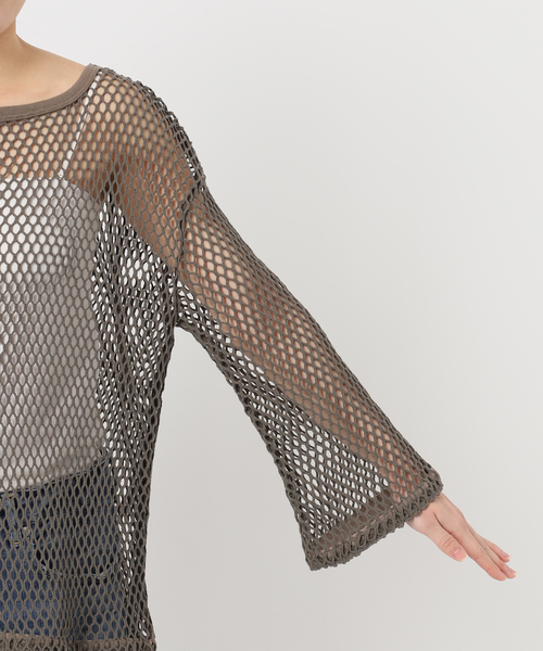 Spick & Span(スピックアンドスパン)の「《追加》ACASAM / アカサム メッシュプルオーバー(Tシャツ/カットソー・レディース・カーキ/アイボリー・FREE)」の21枚目の写真