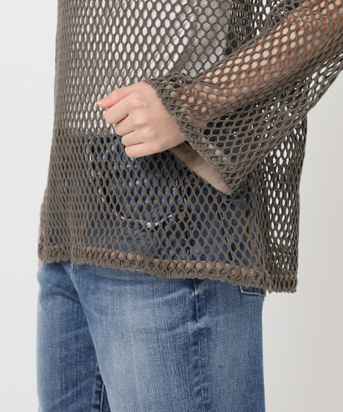Spick & Span(スピックアンドスパン)の「《追加》ACASAM / アカサム メッシュプルオーバー(Tシャツ/カットソー・レディース・カーキ/アイボリー・FREE)」の22枚目の写真