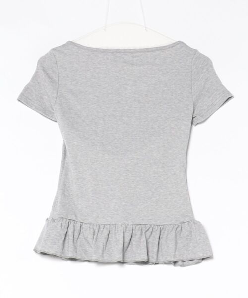 HOOK（フック）の「HOOK for girls ペプラムロゴプリントレイヤード風スクエアネック半袖トップス (SS)（その他トップス・レディース・グレー/オフホワイト・FREE）」の17枚目の写真