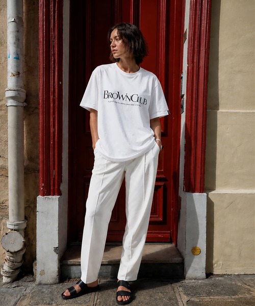 Brown&Street(ブラウンアンドストリート)の「【接触冷感】クールタッチロゴT(Tシャツ/カットソー・レディース・ホワイト/ブラック・FREE)」の8枚目の写真