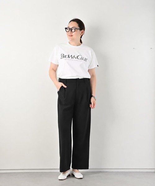 Brown&Street(ブラウンアンドストリート)の「【接触冷感】クールタッチロゴT(Tシャツ/カットソー・レディース・ホワイト/ブラック・FREE)」の15枚目の写真