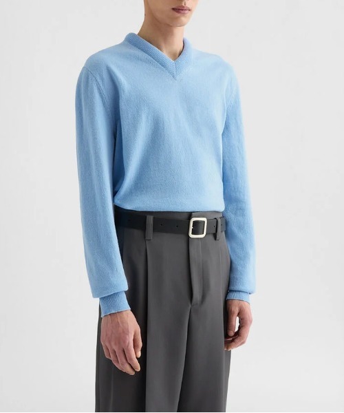 JIL SANDER(ジルサンダー)の「LS VN JUMPER(ニット/セーター・メンズ・スカイブルー・48/46/44)」の3枚目の写真